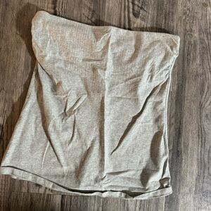 Gray express strapless top with sparkles